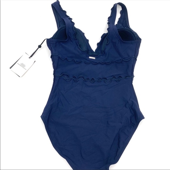 NWT DKNY Navy Blue One Piece Swimsuit Size 6 - Picture 4 of 8